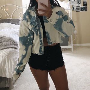 cropped jean jacket